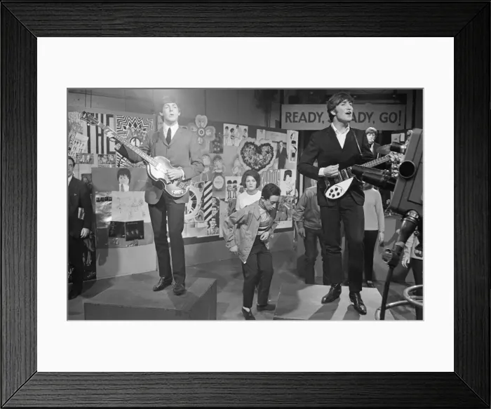 Framed Print : The Beatles at Television House, Kingsway, for an appearance on the television Show