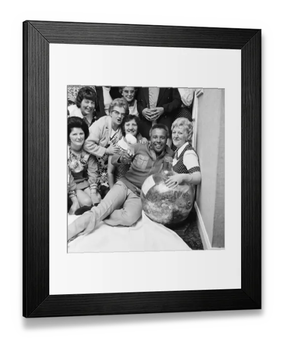 Framed Print : Comedian Charlie Williams opens charity battle, Warsett. Circa 1973