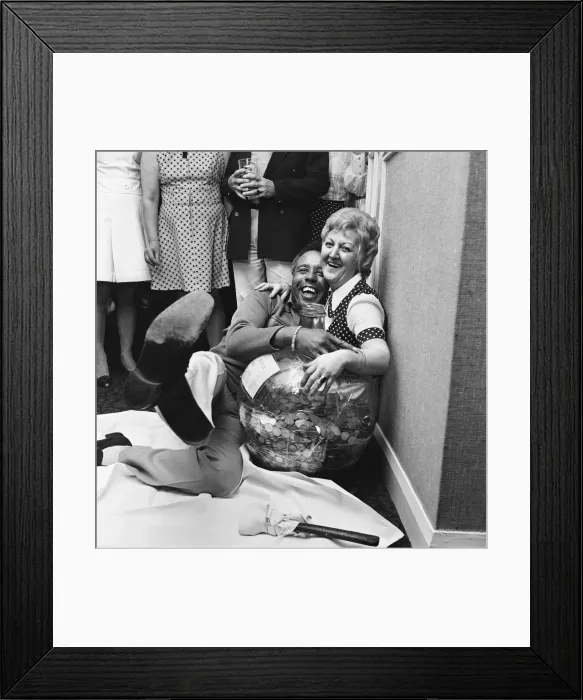 Framed Print : Comedian Charlie Williams opens charity battle, Warsett. Circa 1973 Framed Print : Comedian Charlie Williams opens charity battle, Warsett. Circa 1973