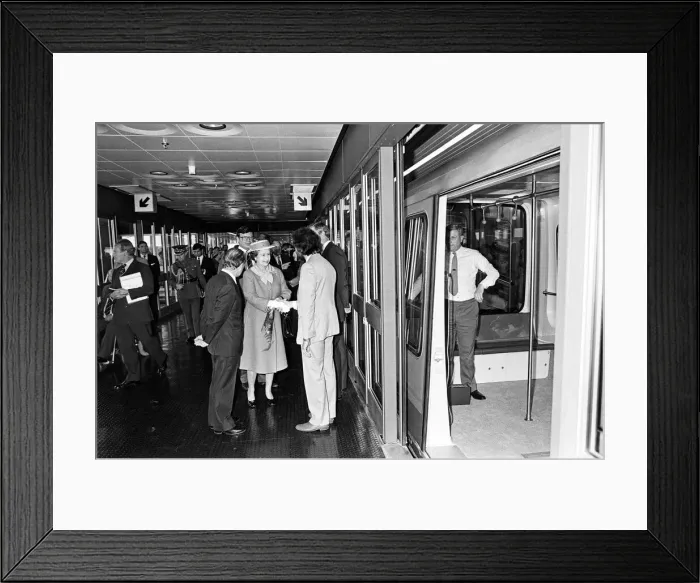 Framed Print : Queen Elizabeth II attends the opening of a new terminal at Birmingham International Framed Print : Queen Elizabeth II attends the opening of a new terminal at Birmingham International