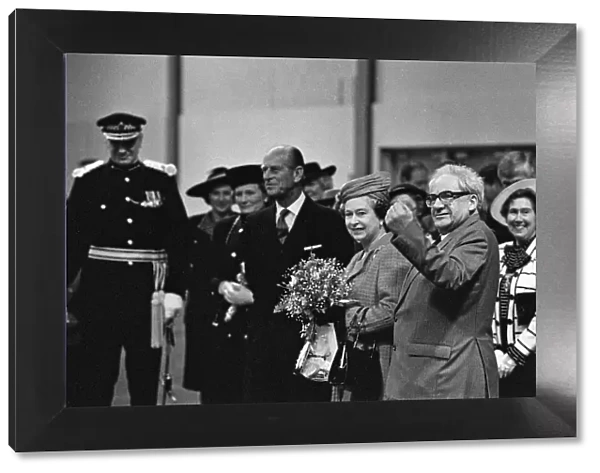 Queen Elizabeth II visits the new exhibition halls at the NEC, Birmingham