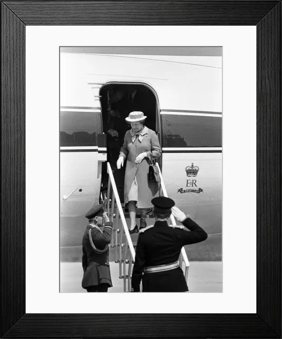Framed Print : Queen Elizabeth II attends the opening of a new terminal at Birmingham International Framed Print : Queen Elizabeth II attends the opening of a new terminal at Birmingham International