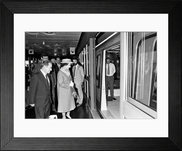 Framed Print : Queen Elizabeth II attends the opening of a new terminal at Birmingham International Framed Print : Queen Elizabeth II attends the opening of a new terminal at Birmingham International
