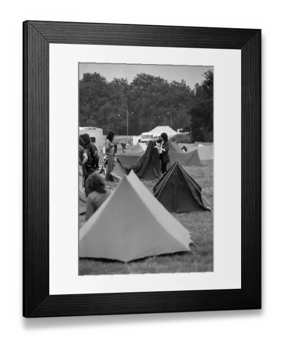 Framed Print : Music fans in town for Reading Music Festival, August 1982