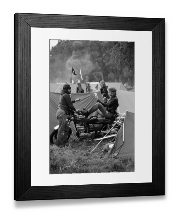 Framed Print : Music fans in town for Reading Music Festival, August 1982