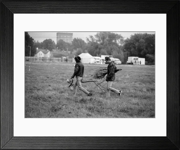 Framed Print : Music fans in town for Reading Music Festival, August 1982