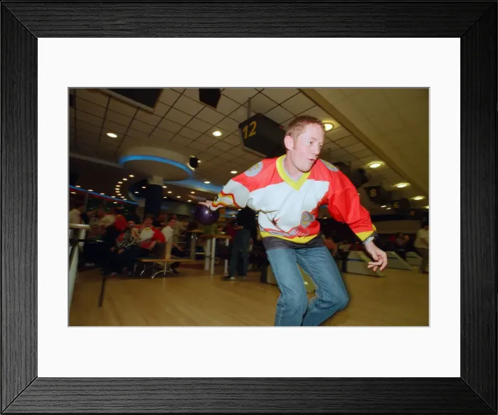 Framed Print : Tenpin Bowling Challenge at the Hollywood Bowl for equipment to help the