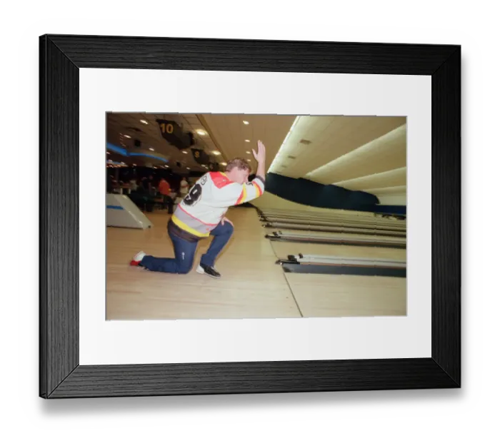 Framed Print : Tenpin Bowling Challenge at the Hollywood Bowl for equipment to help the Framed Print : Tenpin Bowling Challenge at the Hollywood Bowl for equipment to help the