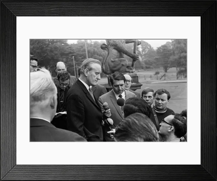 Framed Print : Prime Minister of Northern Ireland James Chichester-Clark holds a press conference Framed Print : Prime Minister of Northern Ireland James Chichester-Clark holds a press conference