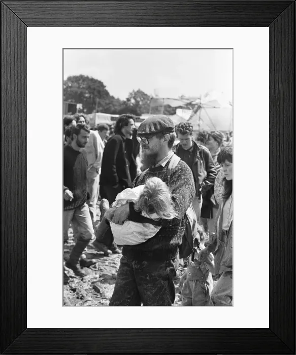 Framed Print : Glastonbury Festival, Pilton, Somerset. Picture shows scenes from the 1990 Framed Print : Glastonbury Festival, Pilton, Somerset. Picture shows scenes from the 1990