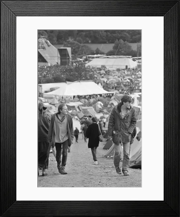 Framed Print : Glastonbury Festival, Pilton, Somerset. Picture shows scenes from the 1990 Framed Print : Glastonbury Festival, Pilton, Somerset. Picture shows scenes from the 1990