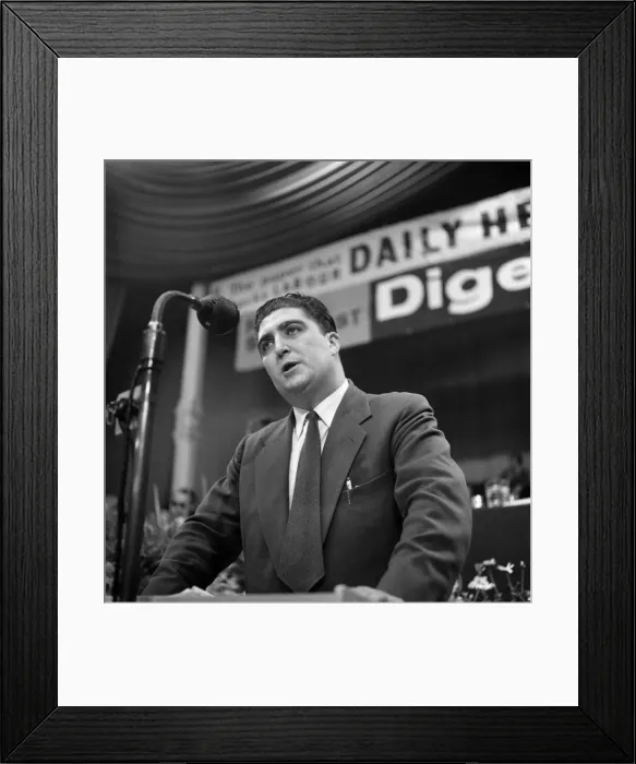 Framed Print : John Forrester speaking at the Labour Party Conference. October 1958 Framed Print : John Forrester speaking at the Labour Party Conference. October 1958