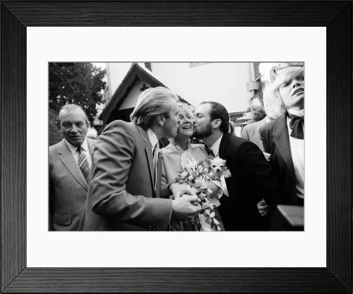 Framed Print : Kenny Everett is best man at the wedding of his former wife Lee Framed Print : Kenny Everett is best man at the wedding of his former wife Lee