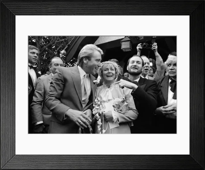 Framed Print : Kenny Everett is best man at the wedding of his former wife Lee Framed Print : Kenny Everett is best man at the wedding of his former wife Lee