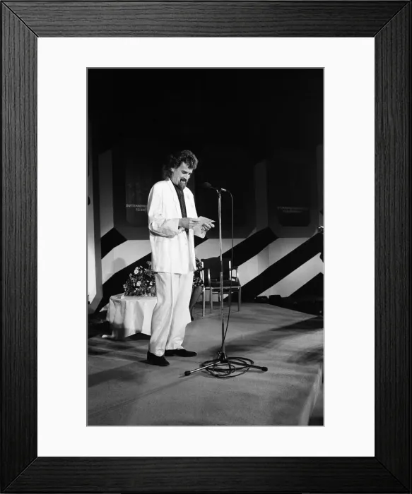 Framed Print : The Ivor Novello Awards at Gorsvenor House, London. Billy Connolly pictured on stage Framed Print : The Ivor Novello Awards at Gorsvenor House, London. Billy Connolly pictured on stage