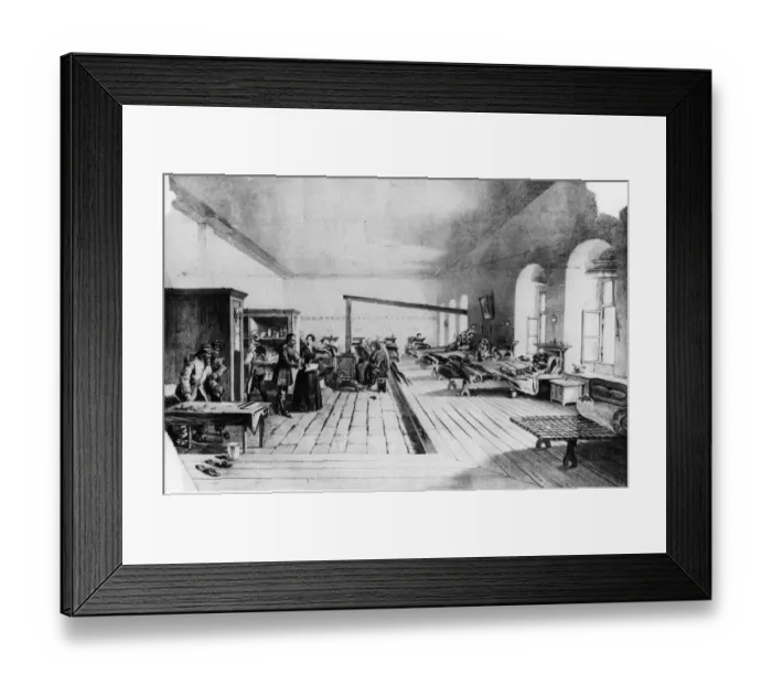 Framed Print : Florence Nightingale at work in a hospital in Russia. Date unknown Framed Print : Florence Nightingale at work in a hospital in Russia. Date unknown