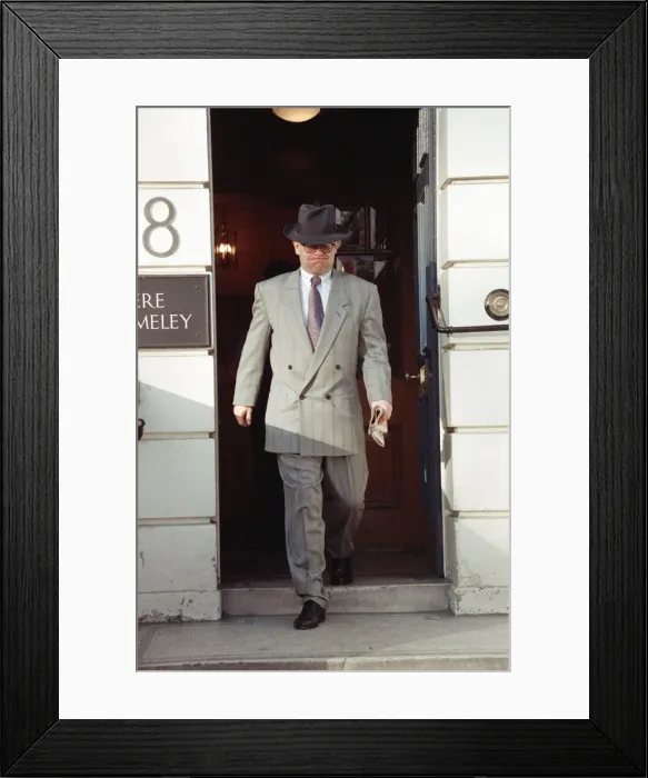 Framed Print : Elton John won £1 million damages from the Sun newspaper Framed Print : Elton John won £1 million damages from the Sun newspaper