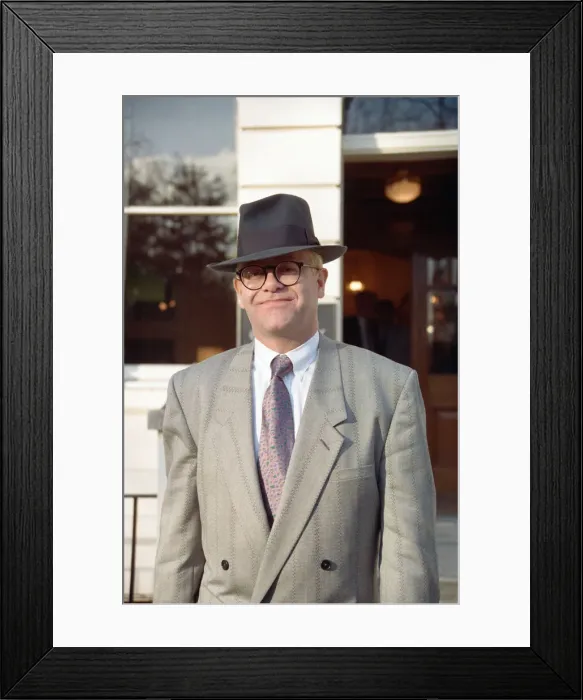 Framed Print : Elton John won £1 million damages from the Sun newspaper Framed Print : Elton John won £1 million damages from the Sun newspaper