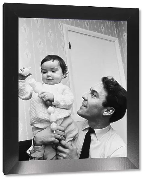 Jimmy Greaves with his son Danny at home. 2nd February 1964