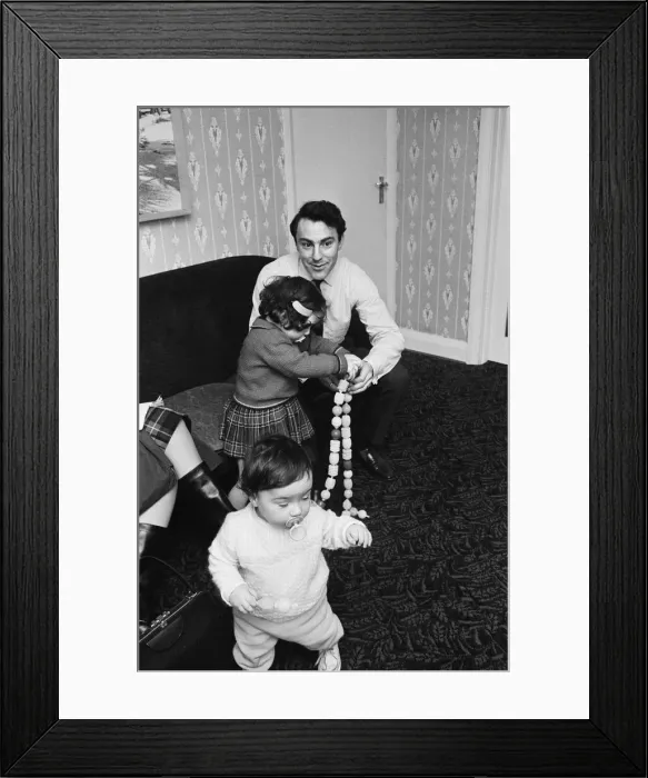 Framed Print : Jimmy Greaves with his son Danny and daughter Mitzi. 2nd February 1964 Framed Print : Jimmy Greaves with his son Danny and daughter Mitzi. 2nd February 1964