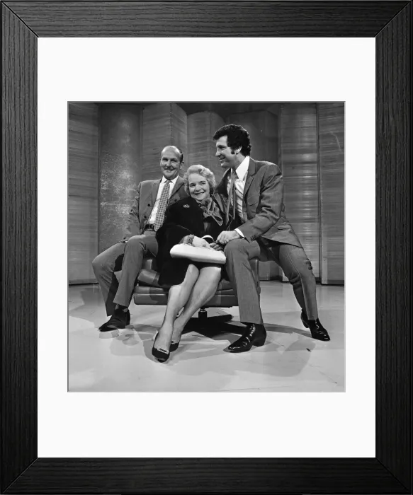 Framed Print : Two very important visitors to ATV studios at Elstree this afternoon were Mr Framed Print : Two very important visitors to ATV studios at Elstree this afternoon were Mr