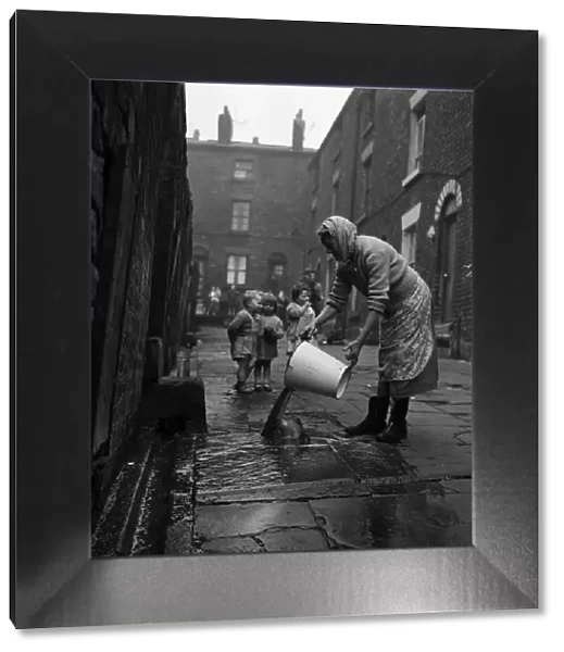Slum housing in Everton, Liverpool. Mrs Frances Pulford is 72 years old