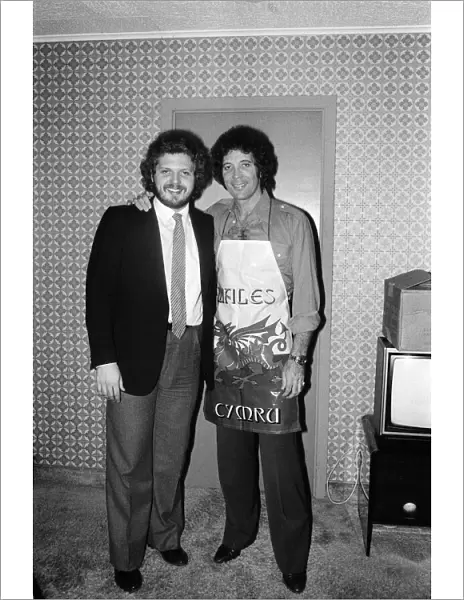 Tom Jones with his son Mark Woodward Westbury Music Festival, just outside New York