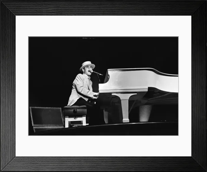 Framed Print : Elton John on his European Express Tour which was the European leg of his 1984 Breaking Framed Print : Elton John on his European Express Tour which was the European leg of his 1984 Breaking