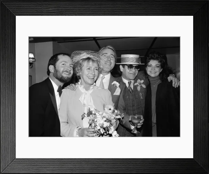 Framed Print : Kenny Everett is best man at the wedding of his former wife Lee Framed Print : Kenny Everett is best man at the wedding of his former wife Lee