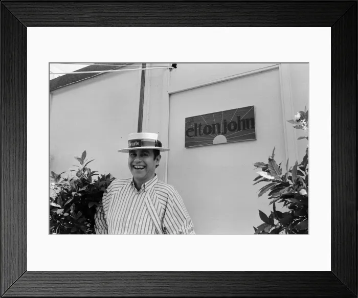 Framed Print : Summer of 84'Elton John concert at Wembley Stadium