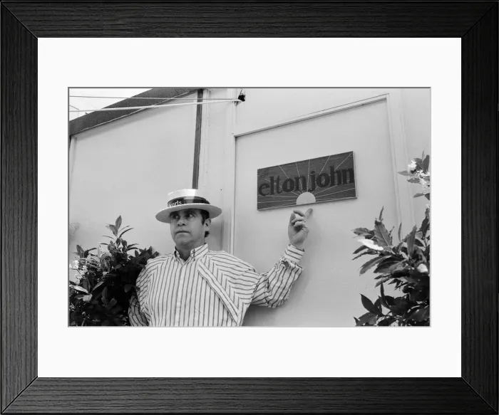 Framed Print : Summer of 84'Elton John concert at Wembley Stadium