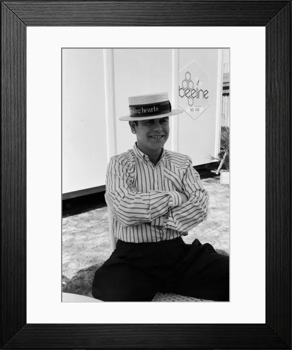 Framed Print : Summer of 84'Elton John concert at Wembley Stadium