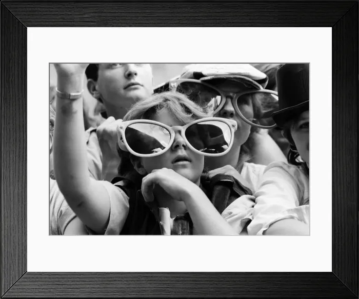 Framed Print : Fans at the Summer of 84'concert at Wembley Stadium Framed Print : Fans at the Summer of 84'concert at Wembley Stadium