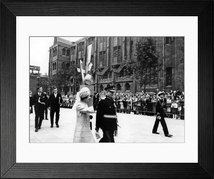 Framed Print : Queen Elizabeth II visits Manchester. The Queen walks through the Manchester Evening News Framed Print : Queen Elizabeth II visits Manchester. The Queen walks through the Manchester Evening News