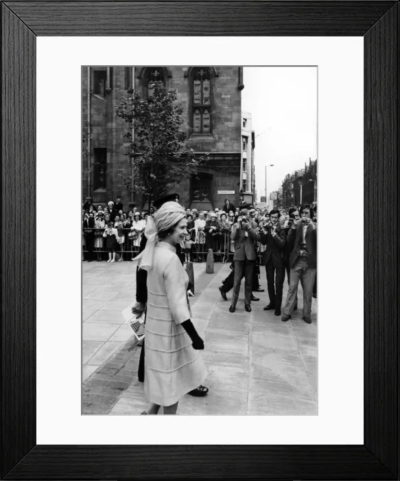 Framed Print : Queen Elizabeth II visits Manchester. The Queen walks through the Manchester Evening News Framed Print : Queen Elizabeth II visits Manchester. The Queen walks through the Manchester Evening News