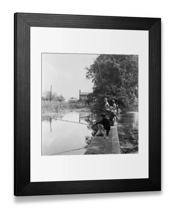 Framed Print : Young boys while away the summer holidays fishing on the River Sow in Stafford Framed Print : Young boys while away the summer holidays fishing on the River Sow in Stafford