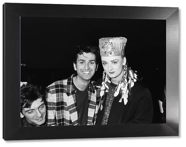 Singer Boy George with Paul King during the Culture Club concert at Wembley