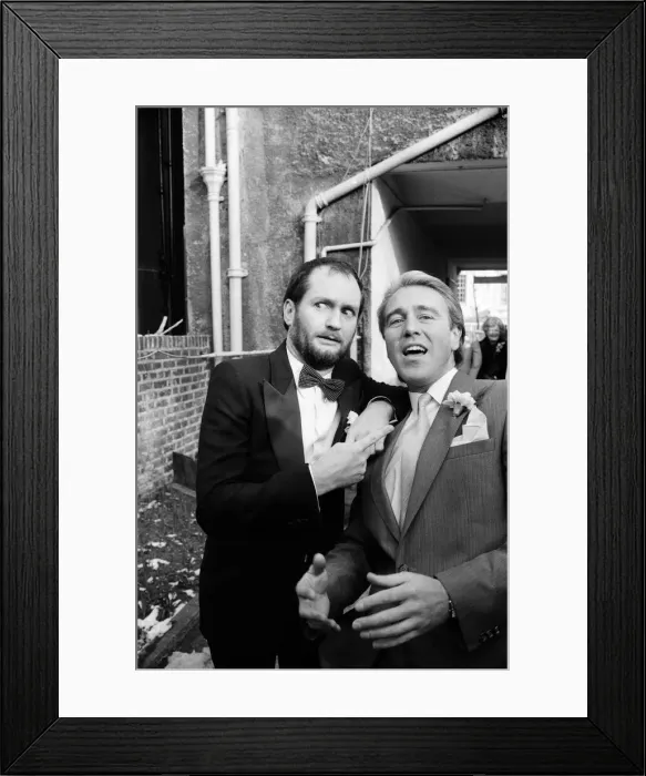Framed Print : Kenny Everett is best man at the wedding of his former wife Lee Framed Print : Kenny Everett is best man at the wedding of his former wife Lee