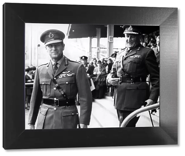 Prince Philip, Duke of Edinburgh with Major General Readat the Armex