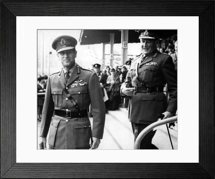 Framed Print : Prince Philip, Duke of Edinburgh with Major General Readat the Armex Framed Print : Prince Philip, Duke of Edinburgh with Major General Readat the Armex