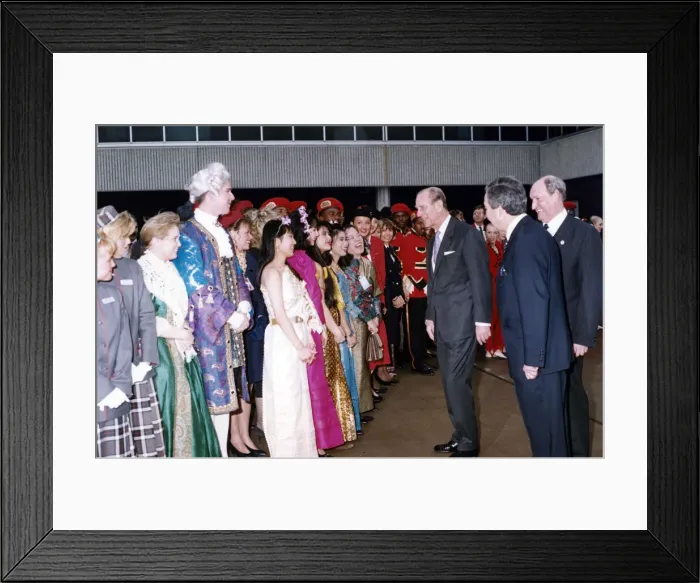 Framed Print : Prince Philip, Duke of Edinburgh visits Manchester. The Duke opens Terminal 2 Framed Print : Prince Philip, Duke of Edinburgh visits Manchester. The Duke opens Terminal 2