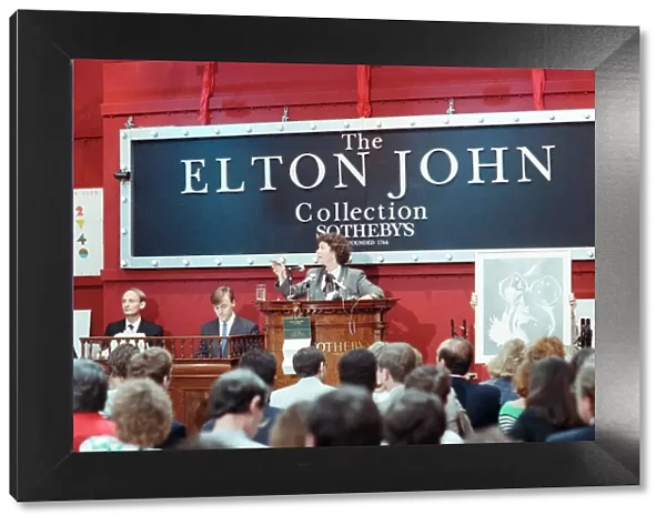 Sothebys auction of Elton John items. 6th September 1988