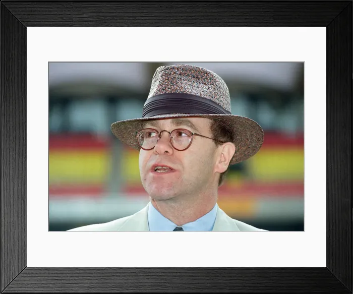 Framed Print : Singer Elton John is back at Watford promising to do what he can to lift the Second Framed Print : Singer Elton John is back at Watford promising to do what he can to lift the Second