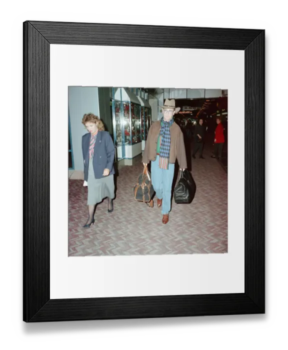 Framed Print : The departure of Elton John to New York. London Heathrow Airport. 28th November 1991 Framed Print : The departure of Elton John to New York. London Heathrow Airport. 28th November 1991