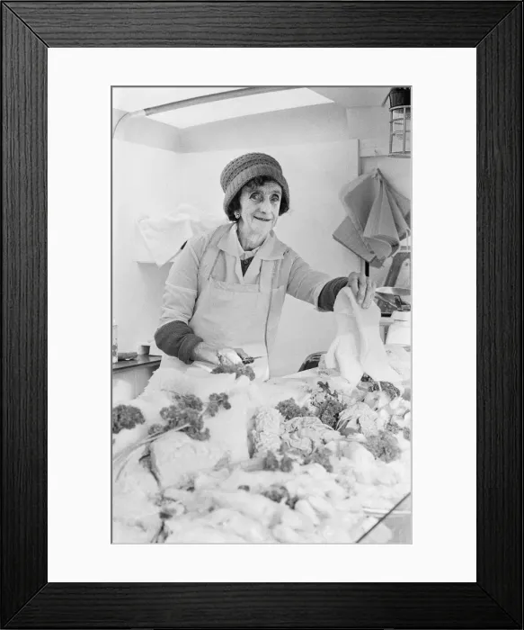 Framed Print : South Bank market tripe stall. Circa 1971 Framed Print : South Bank market tripe stall. Circa 1971