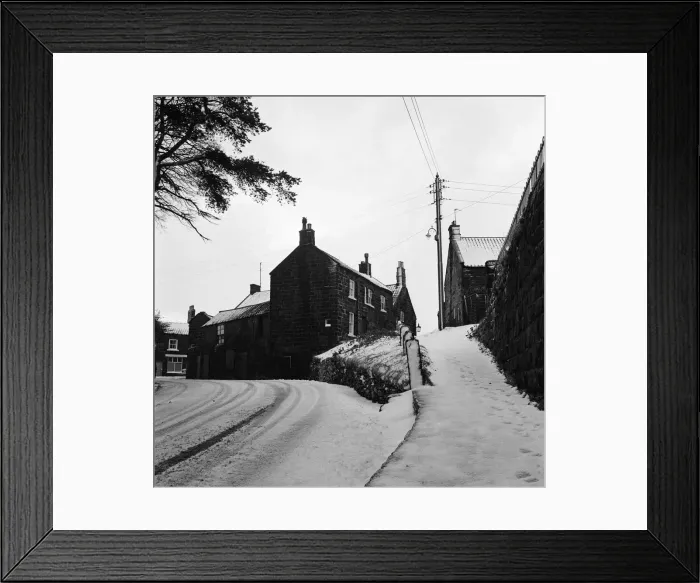 Framed Print : First snow of the winter at Castleton, Cleveland. 1971 Framed Print : First snow of the winter at Castleton, Cleveland. 1971