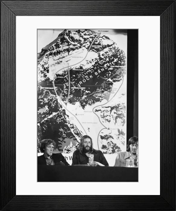 Framed Print : Picture shows the press conference for the successful British Everest Expedition team Framed Print : Picture shows the press conference for the successful British Everest Expedition team