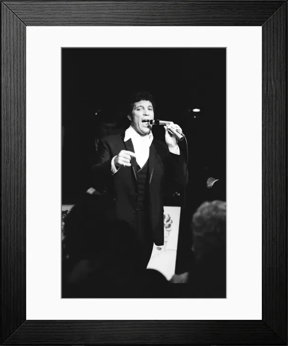 Framed Print : Tom Jones gets the audience dancing on the tables at the Copacabana nightclub, New York Framed Print : Tom Jones gets the audience dancing on the tables at the Copacabana nightclub, New York