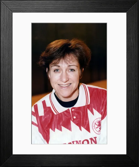 Framed Print : Middlesbrough ladies footballer Marrie Wieczorek poses for the camera