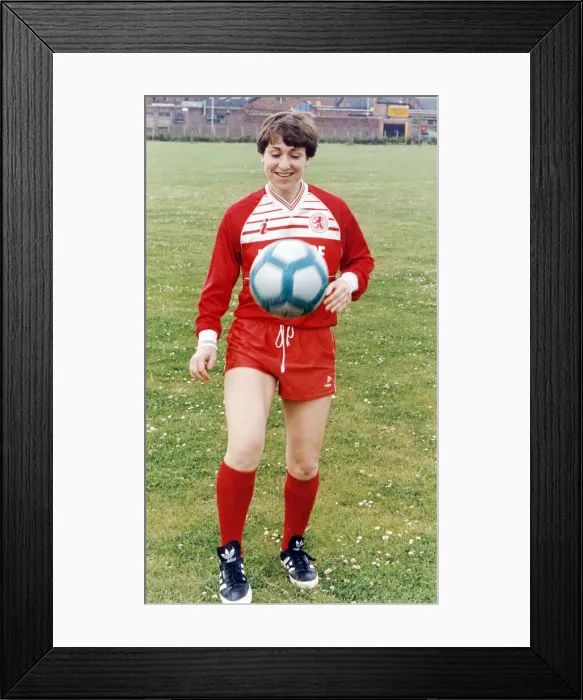 Framed Print : Middlesbrough ladies footballer Marrie Wieczorek. (Picture